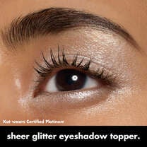 Woman Wearing Certified Platinum Fine As Fleck Eyeshadow