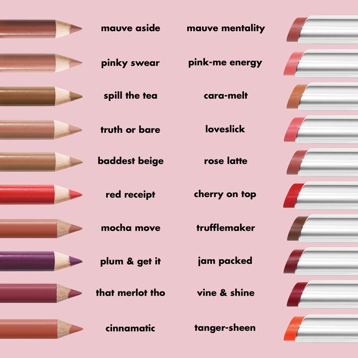 e.l.f. Lip Liner and Slipstick Shade Pairing Chart