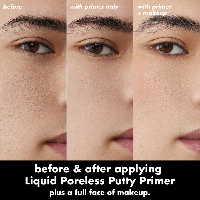 Before and After Use of Liquid Face Primer
