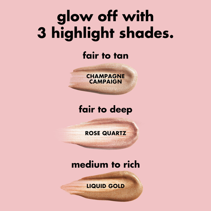 3 Halo Wand Highlighter Swatch Shades