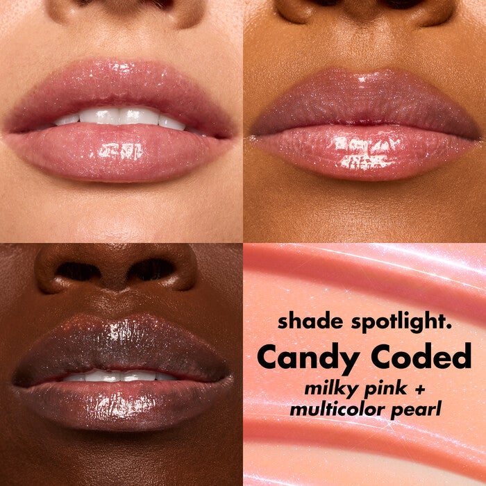 Candy Coded Glimmer Lip Oil Lip Chart