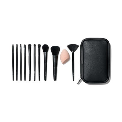 Full Face and Eye Makeup Brush and Sponge Set