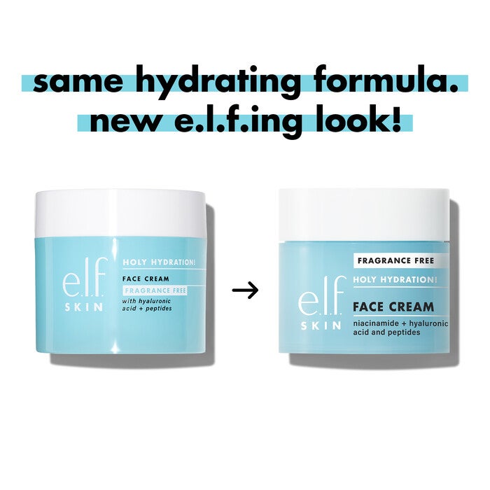 Old and New Pacakging for Holy Hydration! Fragrance Free Face Cream