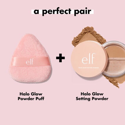 Pair Triangle Powder Puff with Halo Glow Setting Powder