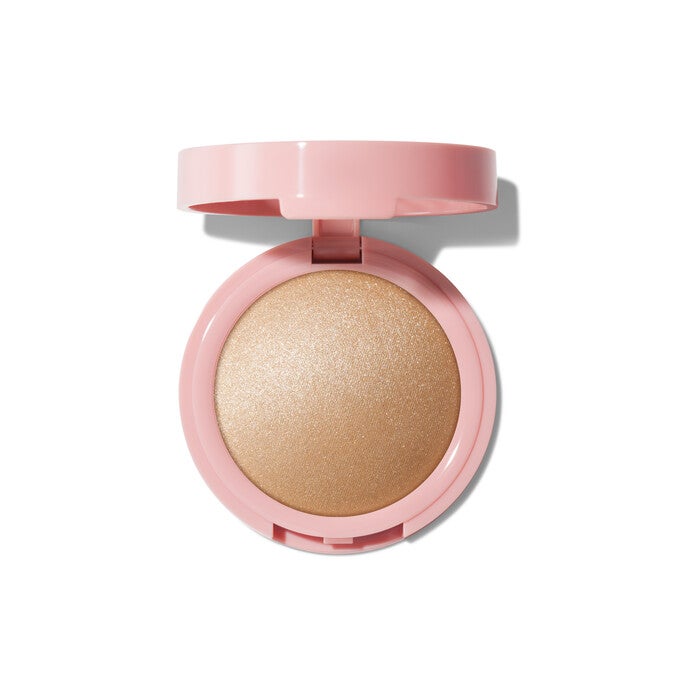 Halo Glow Powder Highlighter with Micro-Shimmer - Champagne Gold