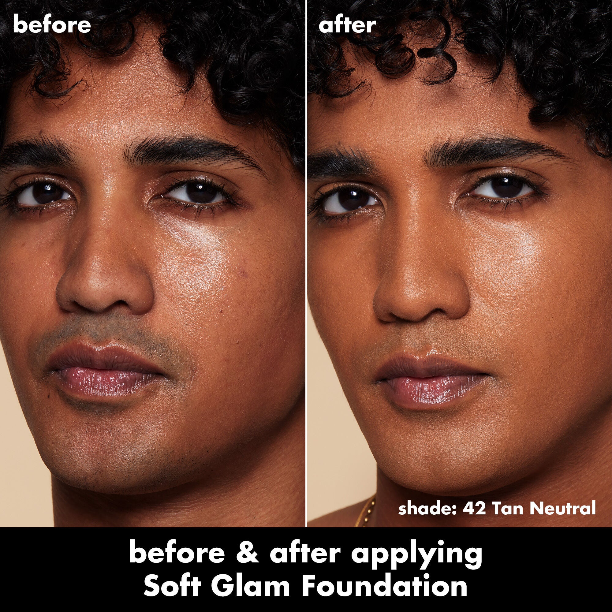 Soft Glam Satin Foundation, 42 Tan Neutral - tan with neutral undertones