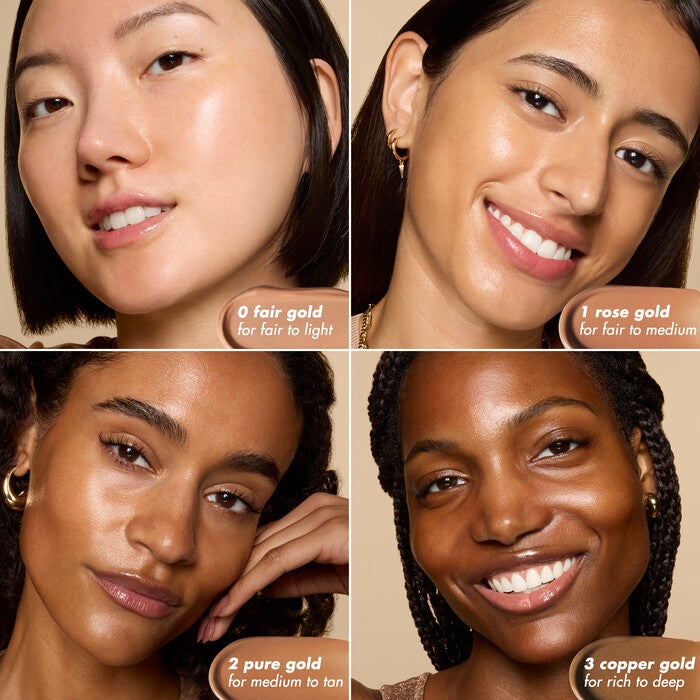 Bronzing Drops, 2 - Pure Gold with Yellow Gold Shimmer - Light to Tan Skin Tones