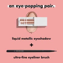Pair the Ultra Fine Eyeliner Brush with e.l.f.'s Liquid Metallic Eyeshadow
