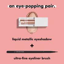 Pair the Ultra Fine Eyeliner Brush with e.l.f.'s Liquid Metallic Eyeshadow