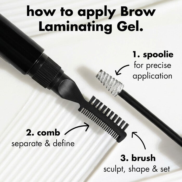 Laminating Gel Applicator Includes a Spoolie, Brush and Comb