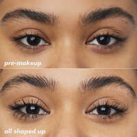Before and After Applying Brow Gel and Clear Mascara