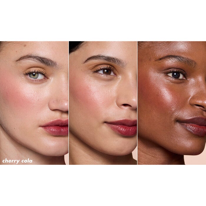 Before and After Applying Sheer For Blush Cheek Tint on Cheeks and Lips