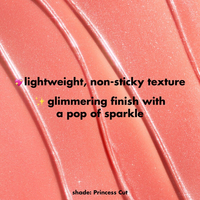 Princess Cut Glimmer Lip Oil Texture Swatch