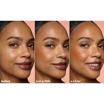 Before and After Applying Soft Glam Bronzer Stick in Tan