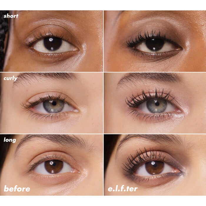 Before and After Applying Incredi-Curl Mascara