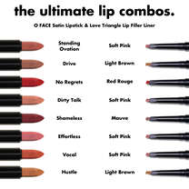 O FACE Satin Lipstick, No Regrets - Blue Red