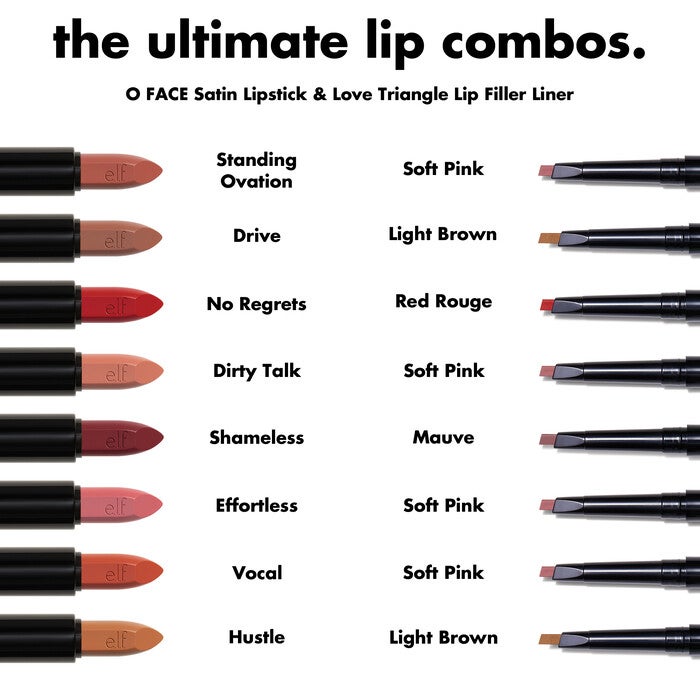 O FACE Satin Lipstick, No Regrets - Blue Red