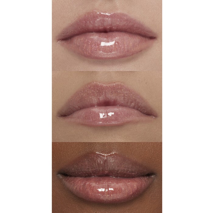 Champagne Glam Lip Plumping Gloss on Lips