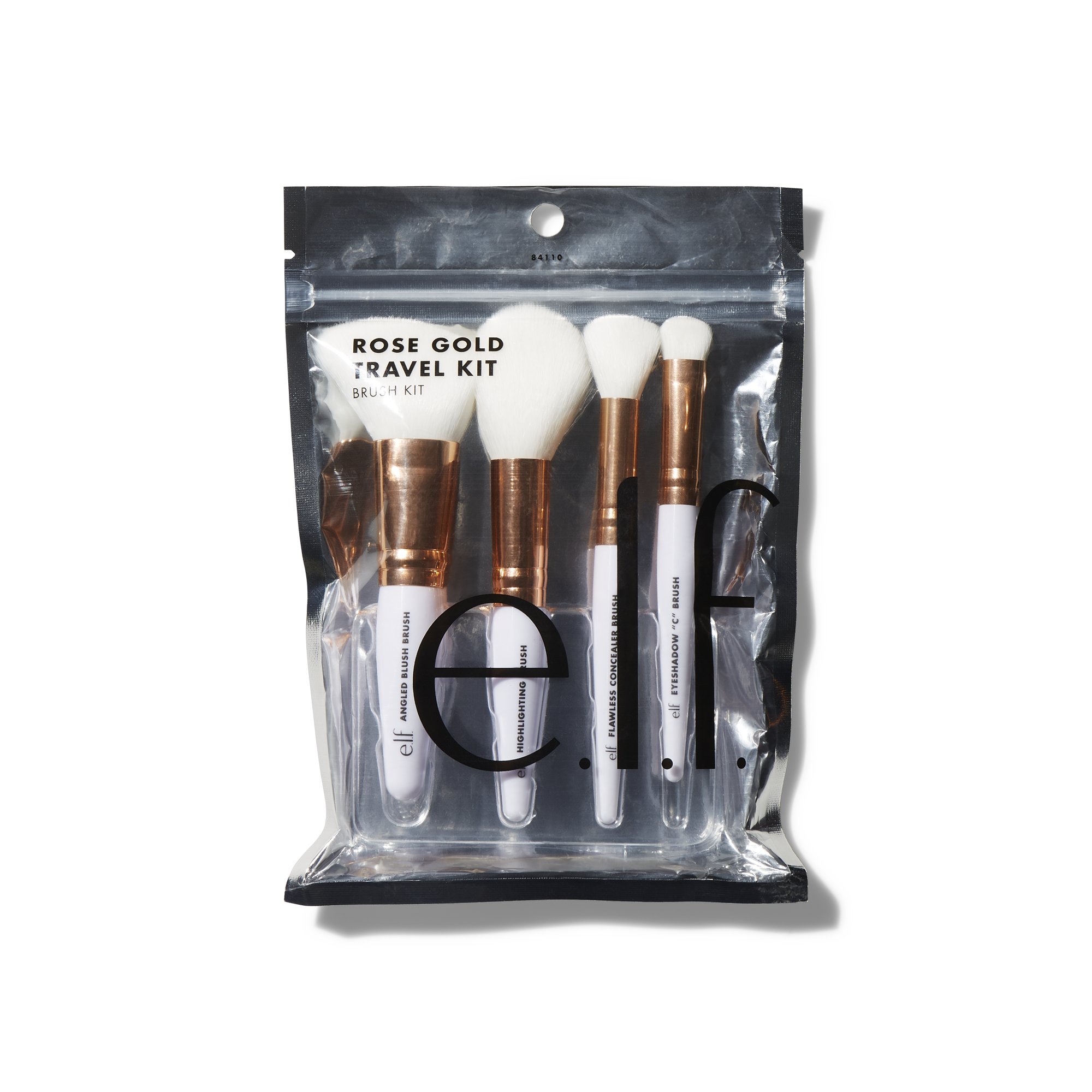 Makeup Brush Rose Gold Travel Size Brush Kit e.l.f. Cosmetics