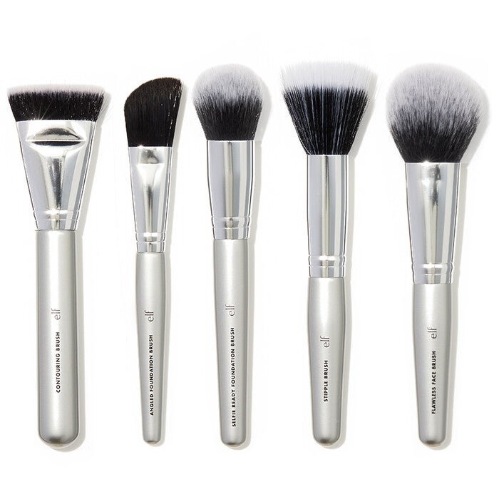 E.L.F. Studio Brushes: Angled Eyeliner Brush, Small Stipple Brush