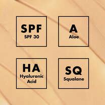 Ingredients: SPF 30, Aloe, Hyaluronic Acid, Squalane