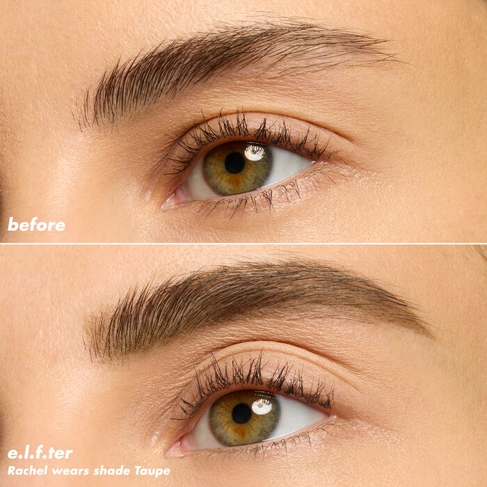Eyebrows Before and After Applyig Micro-Fine Brow Pencil