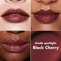 Black Cherry Lip Gloss on Lips