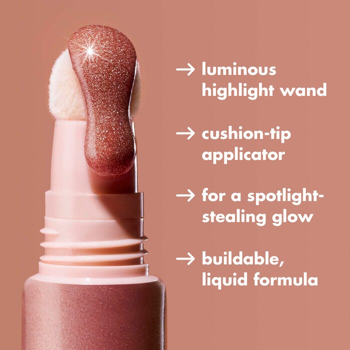 Halo Glow Highlight Beauty Wand, Rose Quartz - Pinky Rose for Fair to Deep