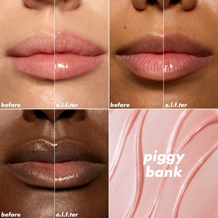 Plumping Lip Oil Piggy Bank Soft Pink Shimmer Lip Chart