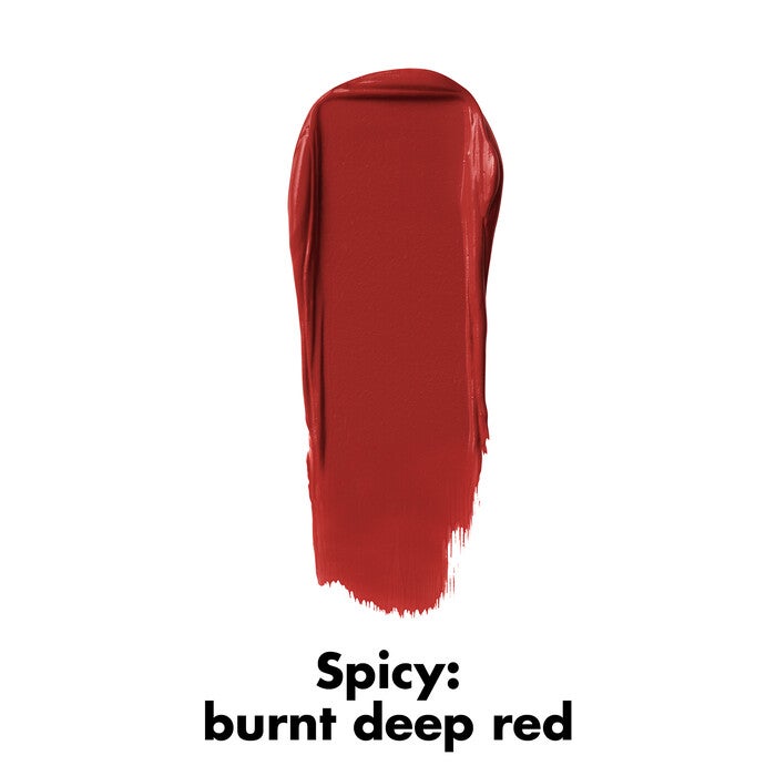 Spicy Deep Red Lipstick Swatch