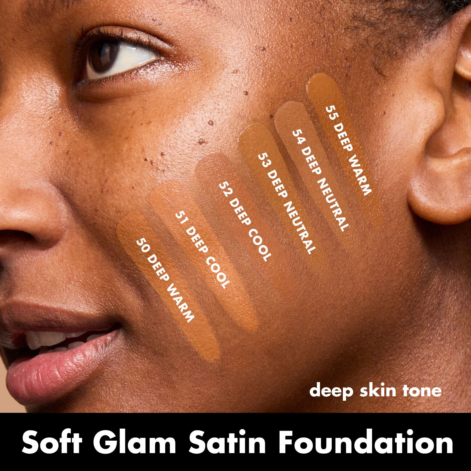 Soft Glam Satin Foundation, 52 Deep Cool - deep with cool undertones