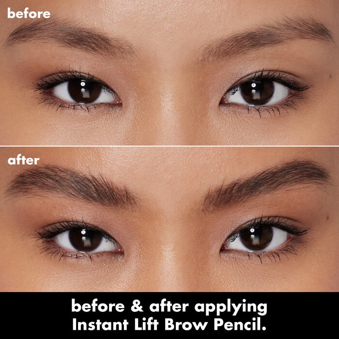 Before and After Using Instant Lift Brow Pencil
