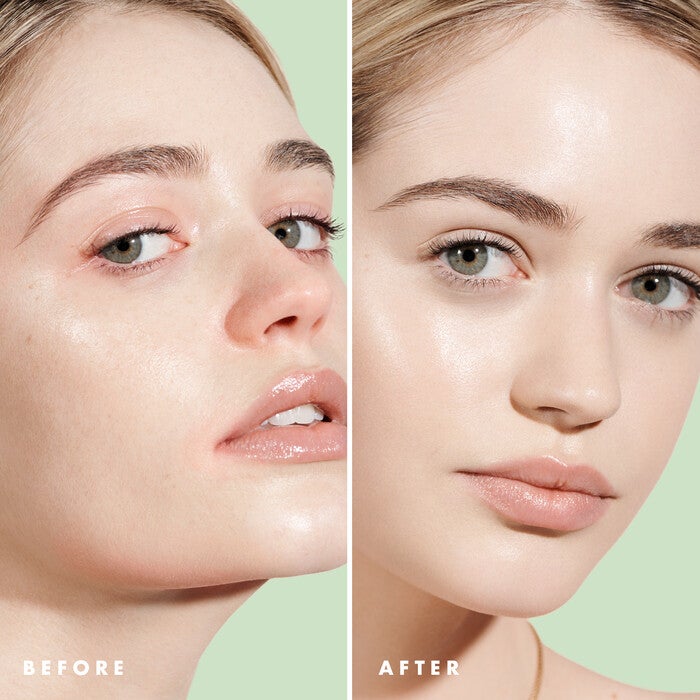 Before and After Using Tone Adjusting Face Primer