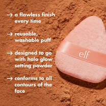 Triangle Powder Puff Conforms to All Contours of the Face