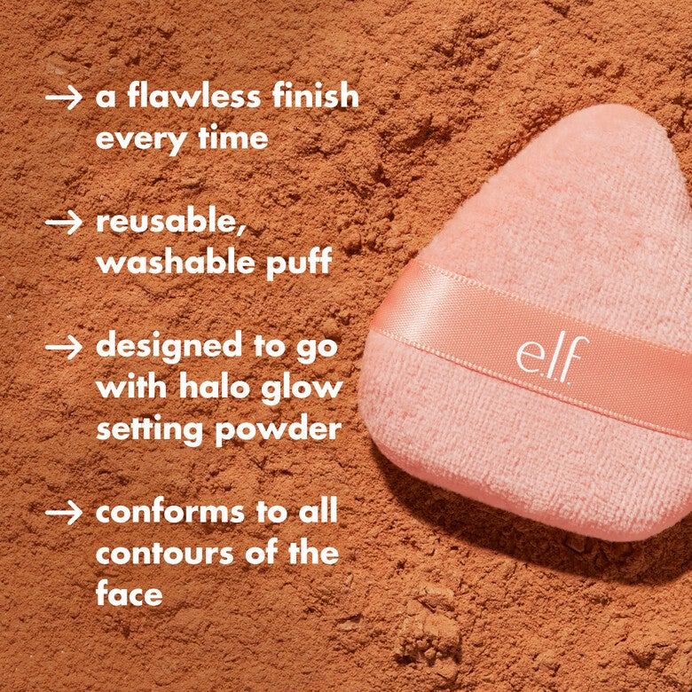 Halo Glow Triangle Powder Puff e.l.f. Cosmetics