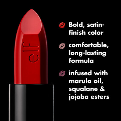 O FACE Satin Lipstick, Spicy - Burnt Deep Red