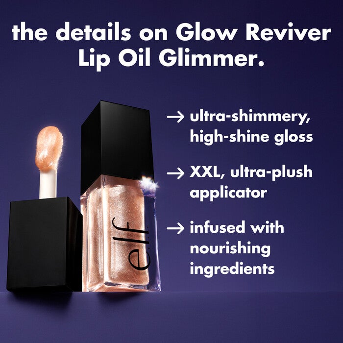 Glow Reviver Lip Oil Glimmer, Divine Wine - Berry + Pink Pearl