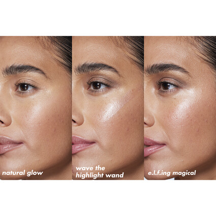 Beofre and After Applying Liquid Highlighter