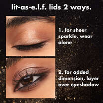 Fine as Fleck Glitter Eyeshadow, Champagne Showers - Peachy Beige with Champagne Sparkle