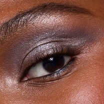 Model After Applying Total Smokeshow Gray Eyeshadow