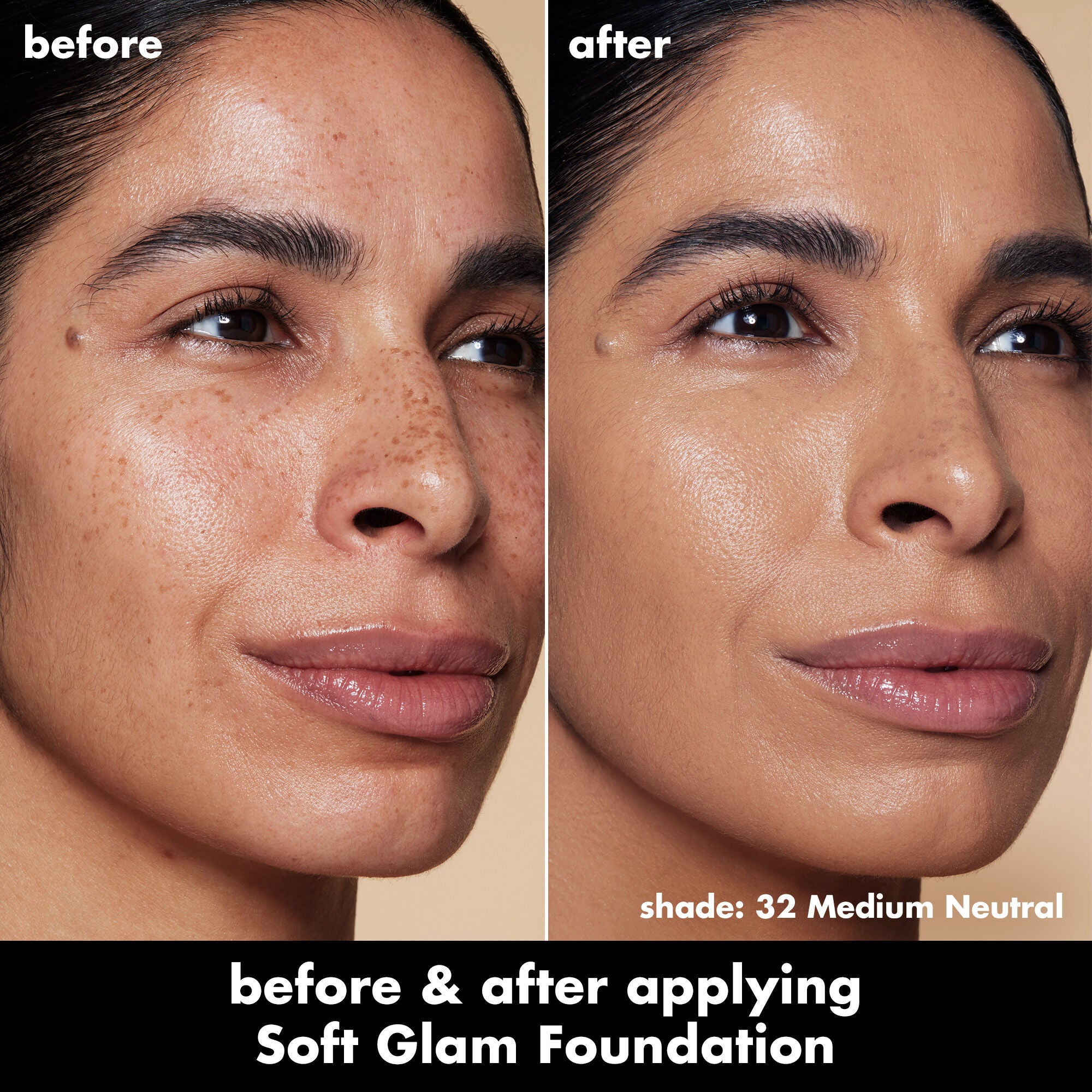 Soft Glam Satin Foundation, 32 Medium Neutral - medium with neutral undertones