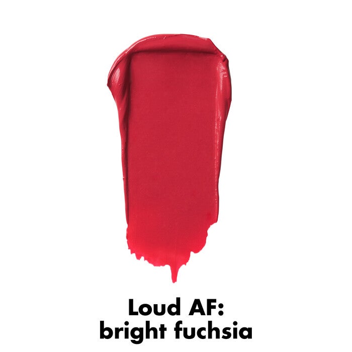 Loud AF Bright Fuchsia Lipstick Swatch