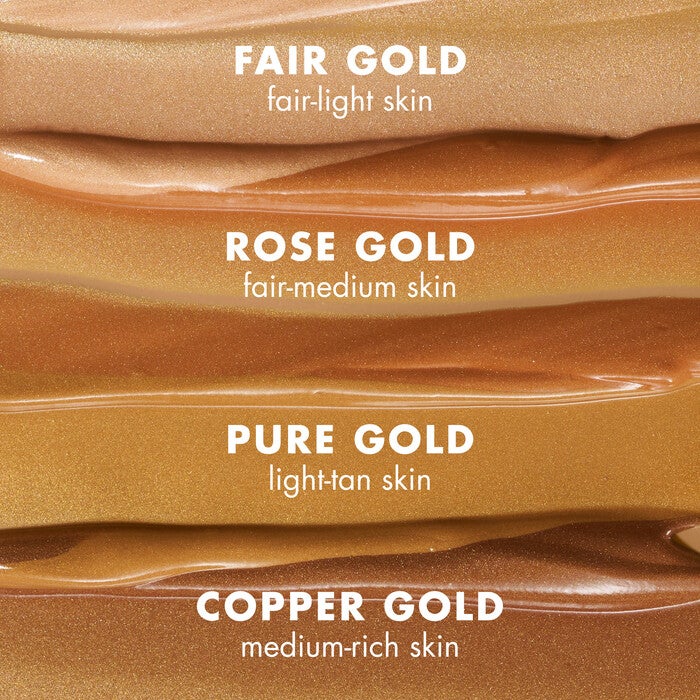 Bronzing Drops, 2 - Pure Gold with Yellow Gold Shimmer - Light to Tan Skin Tones