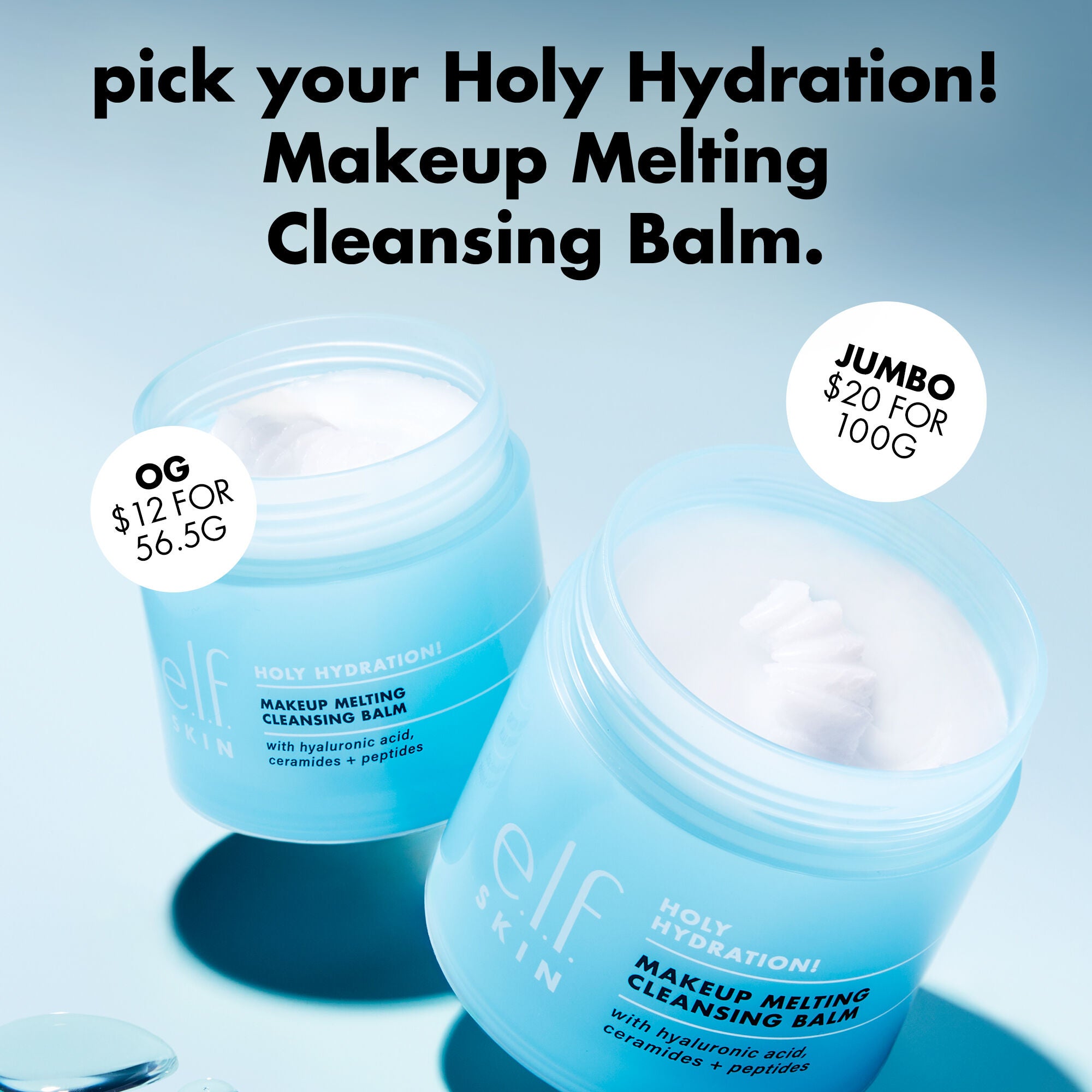 アラジン　ジャスミン　コスメ　elf JUMBO Holy Hydration! Makeup Melting Cleansing Balm | e.l.f. Cosmetics