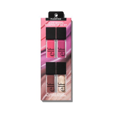 Glow Reviver Plumping Lip Oil Kit,  e.l.f.'s Glow eviver Plumping Lip Oil Kit