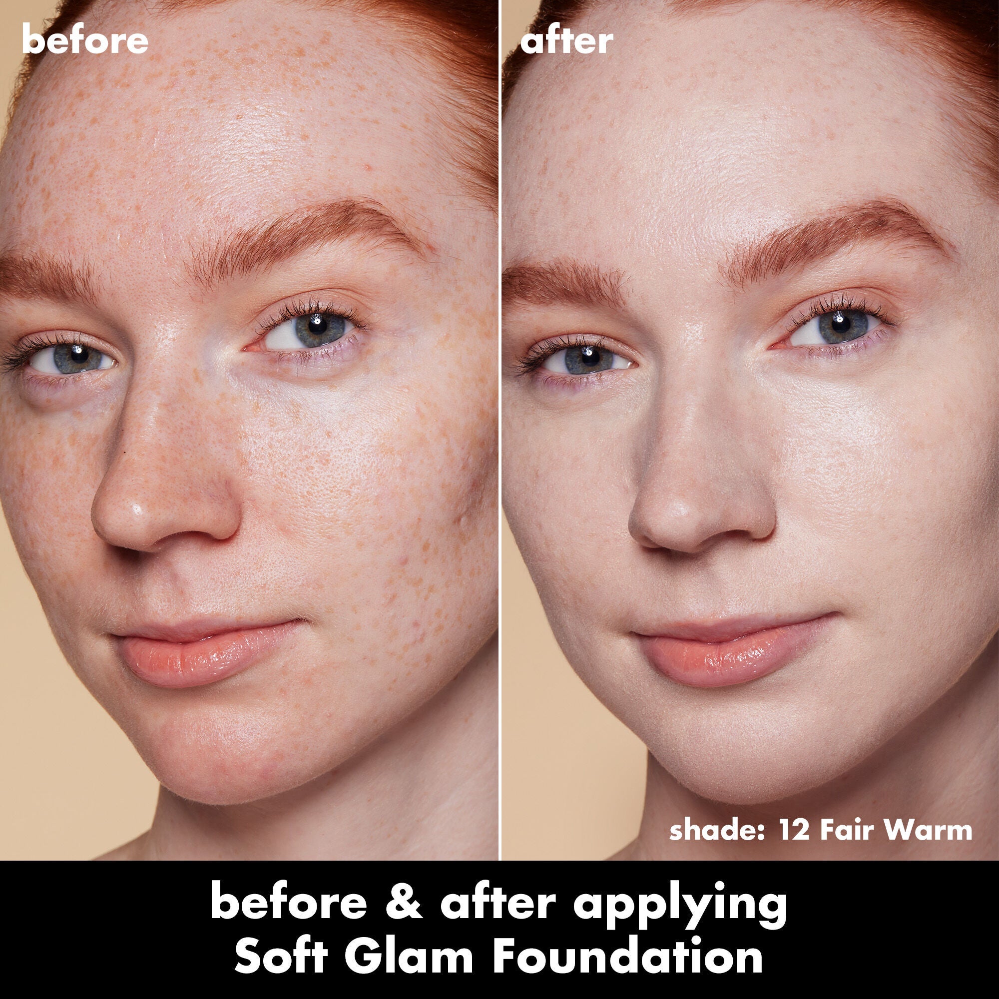 Soft Glam Satin Foundation, 12 Fair Warm - fair with warm undertones