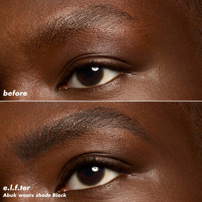 Eyebrows Before and After Applyig Micro-Fine Brow Pencil