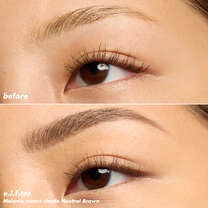Eyebrows Before and After Applyig Micro-Fine Espresso Brow Pencil