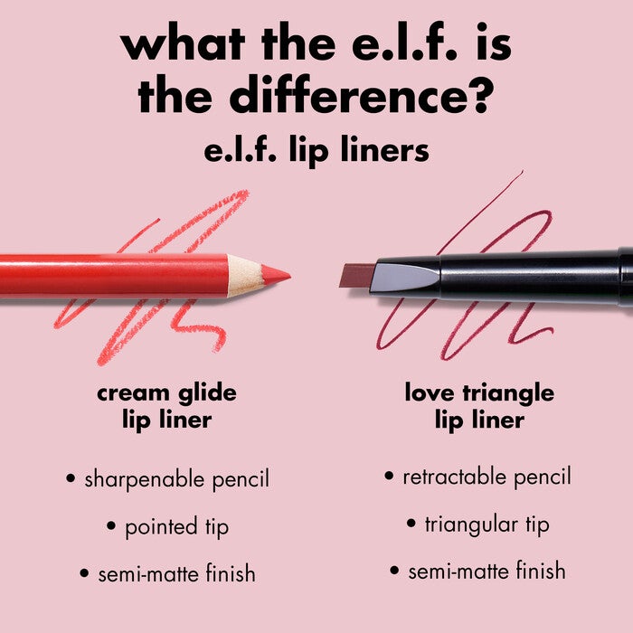 Difference Between Cream Lip Liner Pencil and Love Triangle Retractable Lip Pencil