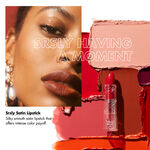 Silky smooth satin lipstick offering intense color.